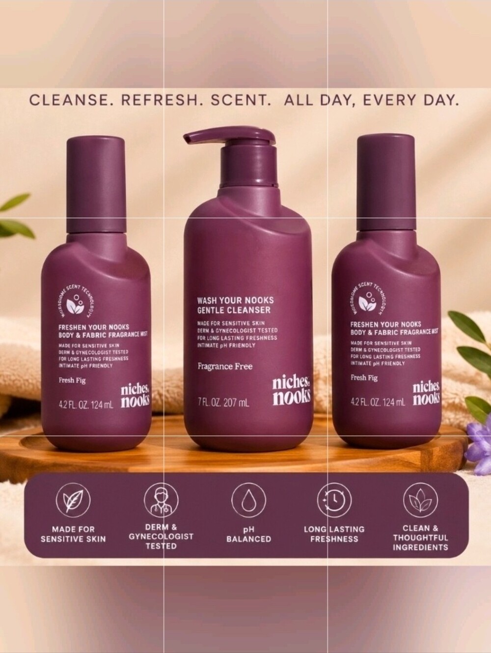Niches & Nooks Gentle Cleanser Body Wash And Fresh Fig Fragrance Mist
